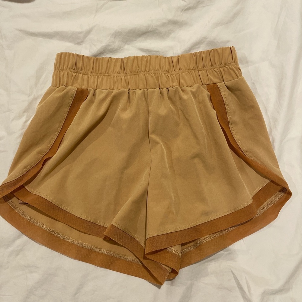yellow lululemon shorts size 4